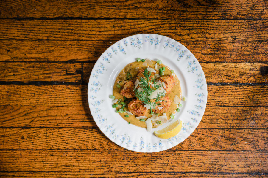 A seasonal dish plated at The Goose Kitchen and Bar