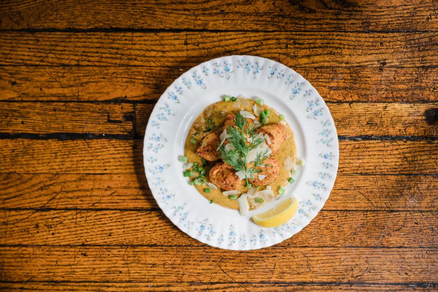 A seasonal dish plated at The Goose Kitchen and Bar
