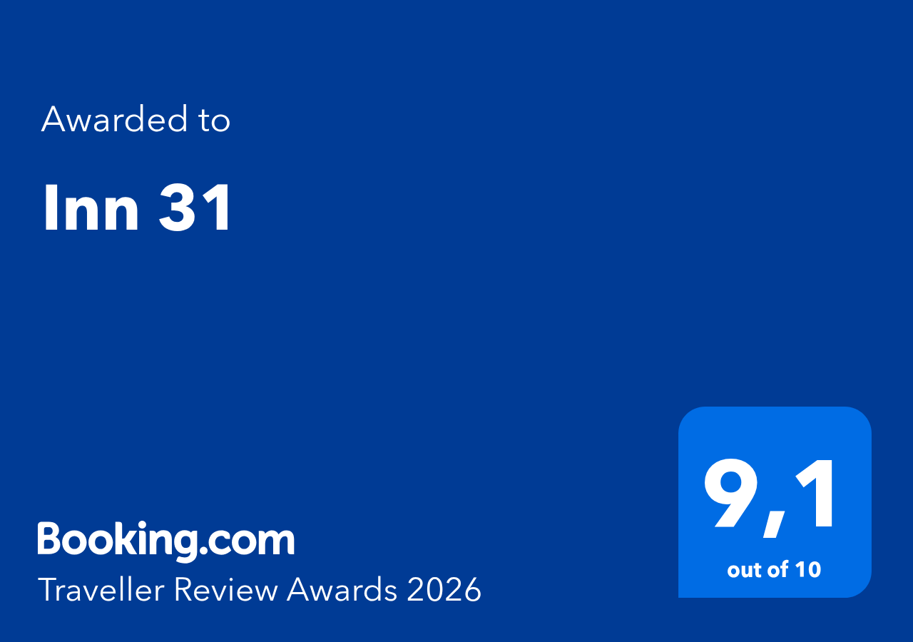 Booking.com Traveller Review Award 2026 — Inn 31