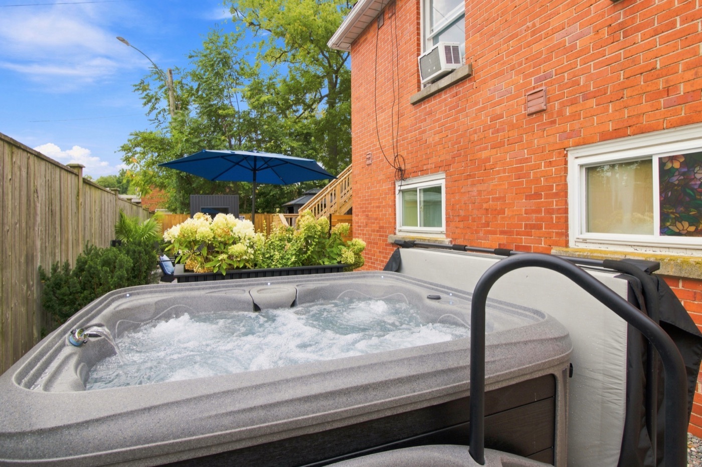 The hot tub at the Nordic Spa